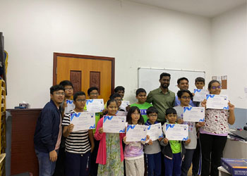 The Newton Box team with students